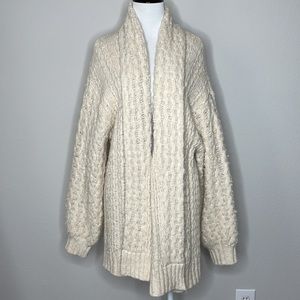 Anthropologie | Radisha Cardigan Cream Chunky Knit Long Cardigan
